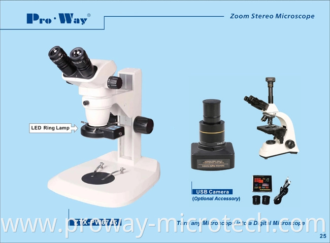 Professional 6.7X-45X Zoom Stereo Microscope (ZTX-PW6745)